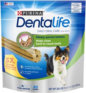 DentaLife 매일 구강 관리 소형/중형 덴탈 강아지 간식 소형 중형 40개
